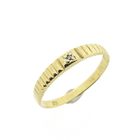 Image 1 of Gold solitaire ring with diamond | 0.01 ct.