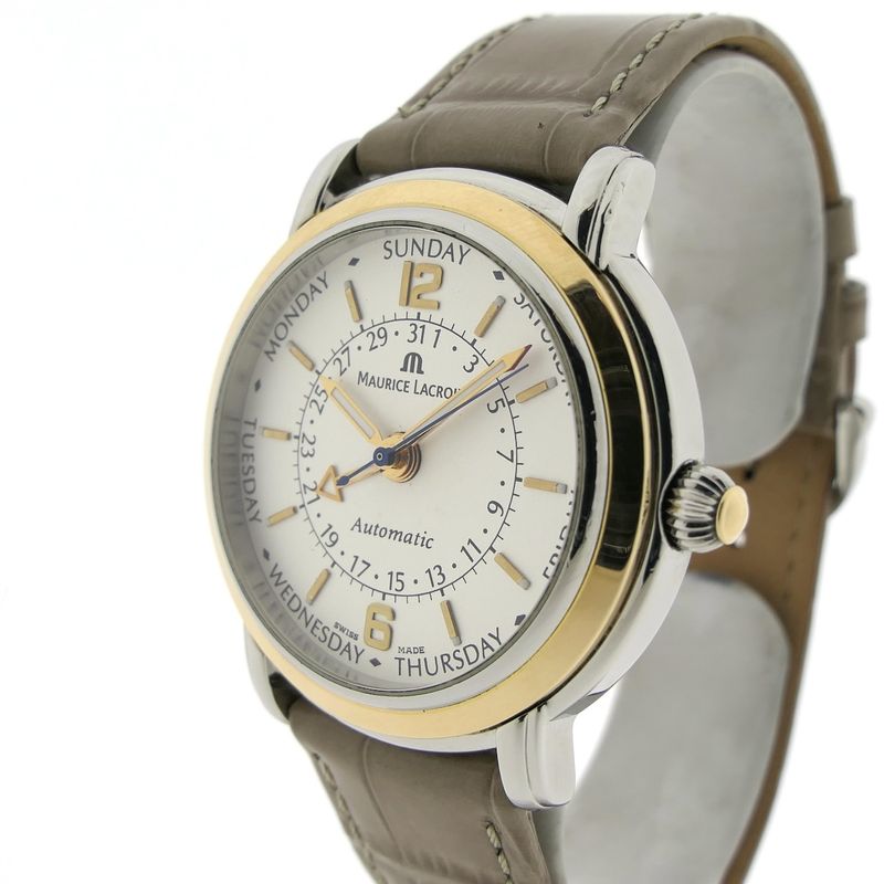 Image 2 of Maurice Lacroix Masterpiece 'Clinq Aiguilles' 27857; Automatic 18k. gold/steel watch