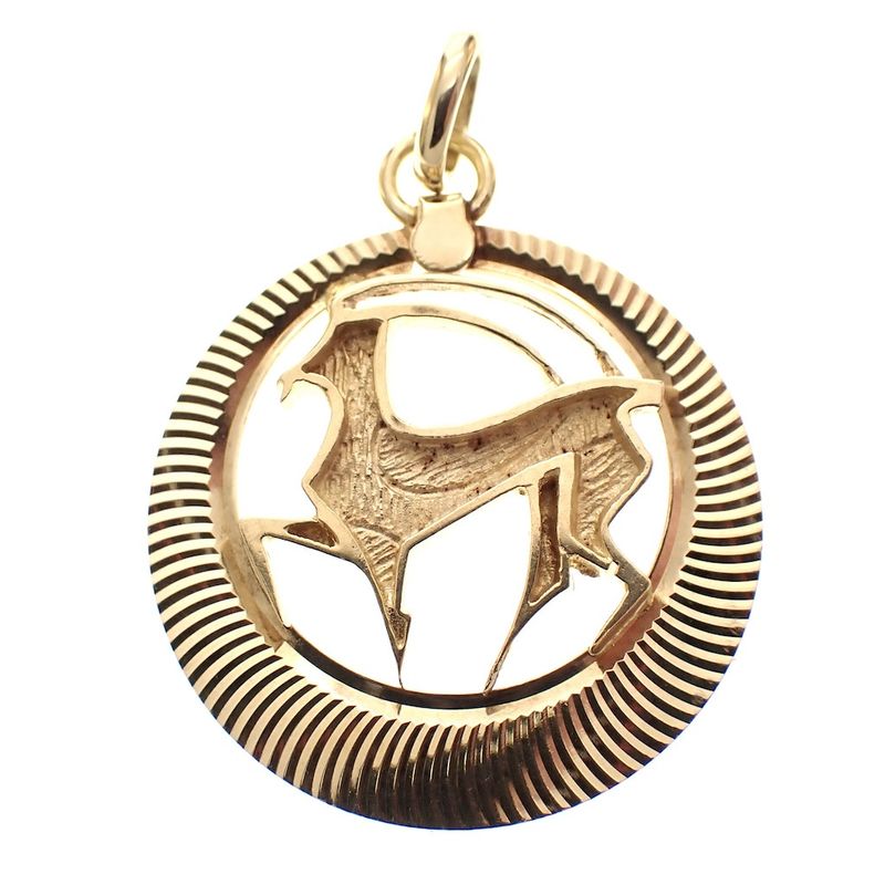 Image 1 of Gold Capricorn pendant