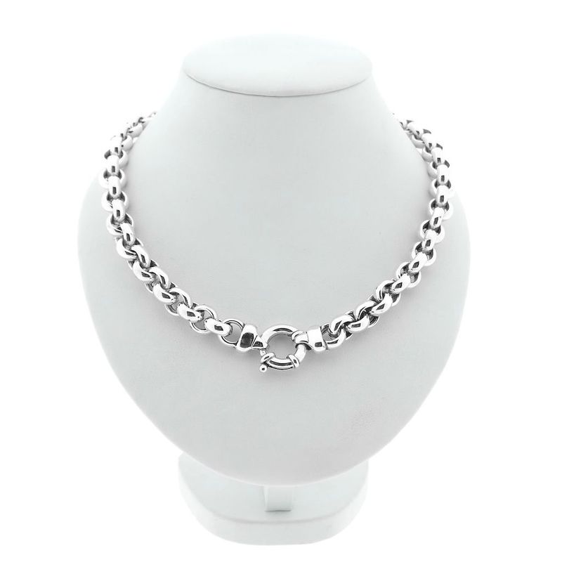 Image 1 of Silver jasseron link necklace