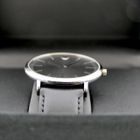 Image 16 of Movado Ulta Slim; Steel men's designer watch with gray dial; 0607086