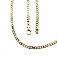 Two-tone gold gourmet link chain