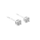 Image 6 of White gold stud earrings with zirconia