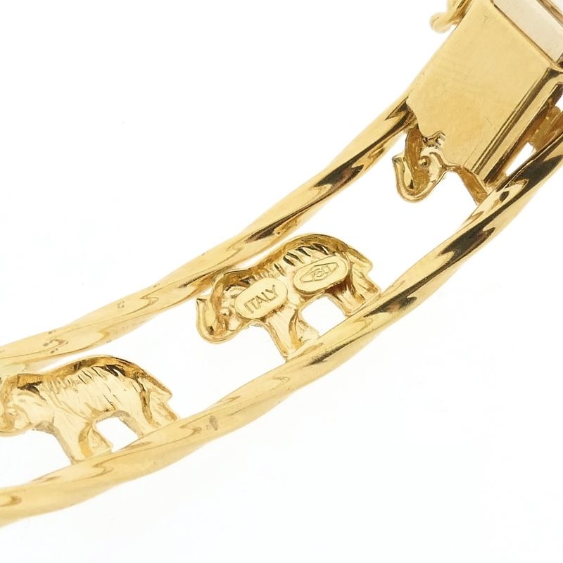 Image 6 of Gold bracelet with elephants; Size S