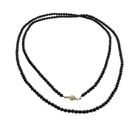 Image 8 of Glass bead necklace/saucer with gold clasp; Antique | 93 cm