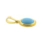 Image 6 of Vintage gold pendant with turquoise