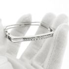 Image 7 of White gold bracelet with diamond; Size XS