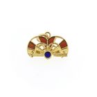 Image 3 of Gold heart pendant with colored enamel