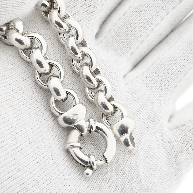 Afbeelding 7 van Zilveren jasseronschakel armband | 20,5 cm 