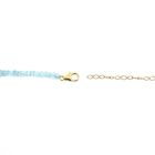 Image 4 of Light blue topaz bead necklace with gold clasp