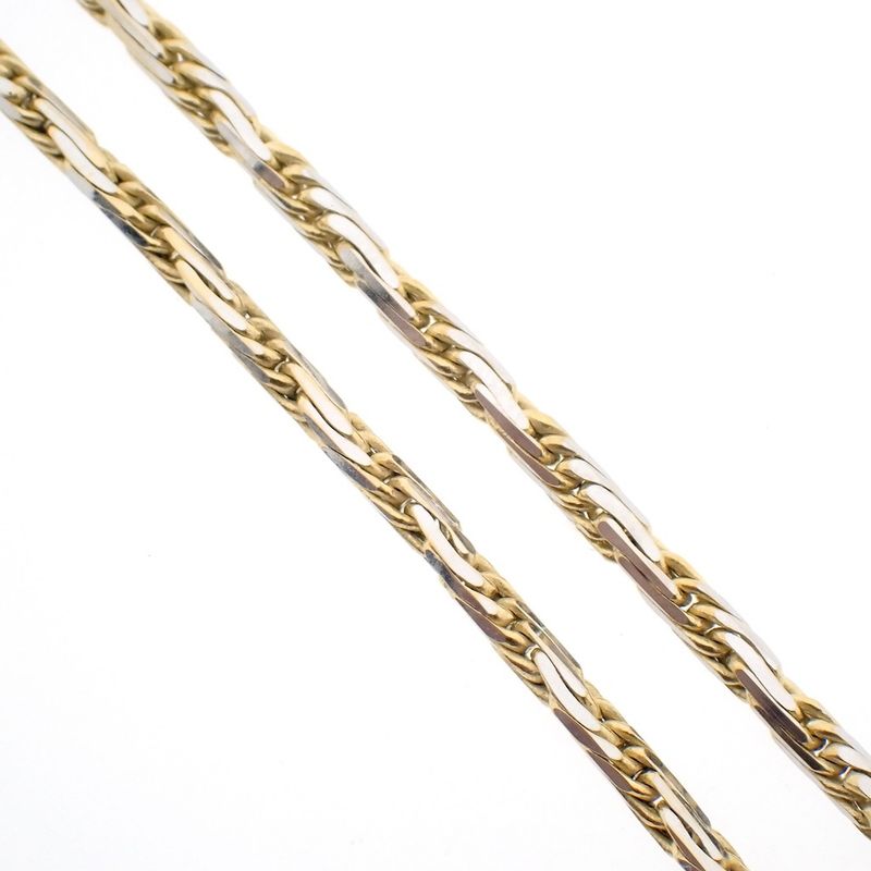 Image 4 of 18K. Two-tone twisted link chain | 49.5 cm