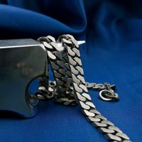 Silver robust gourmet link chain