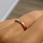 Image 7 of Tricolor gold twisted sliding ring