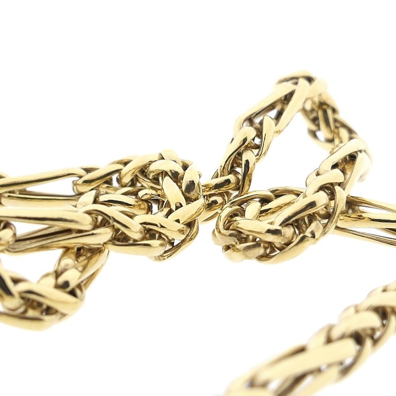 Image 6 of Gold foxtail link necklace | 43 cm