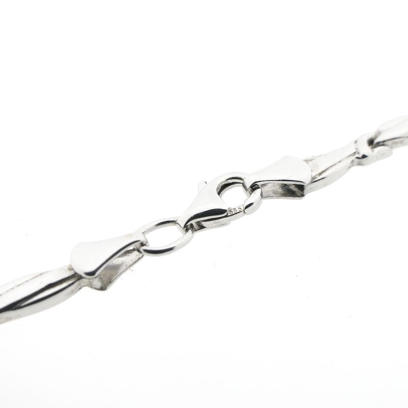 Image 4 of White gold fantasy link necklace