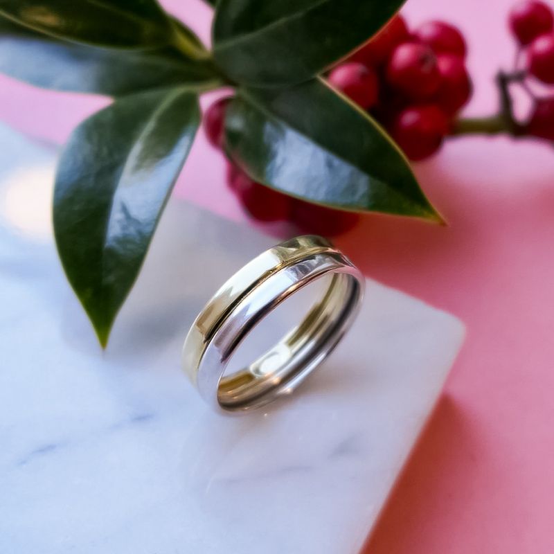 Image 2 of Two-tone gold ring