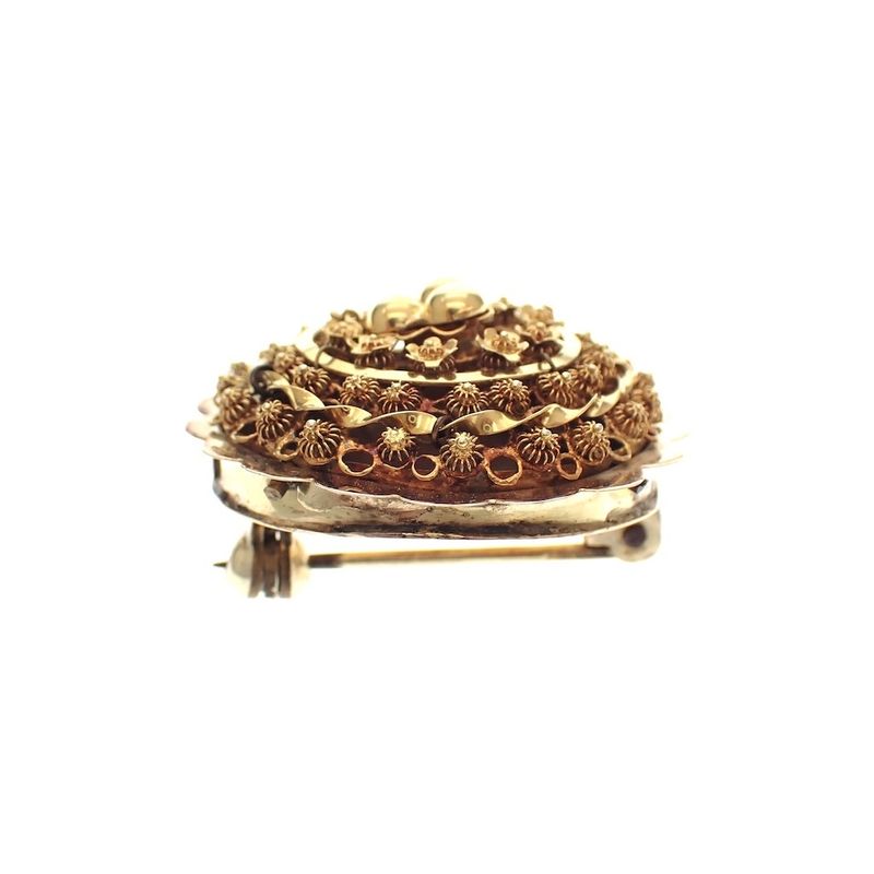 Image 4 of Antique gold brooch; Filigree technique