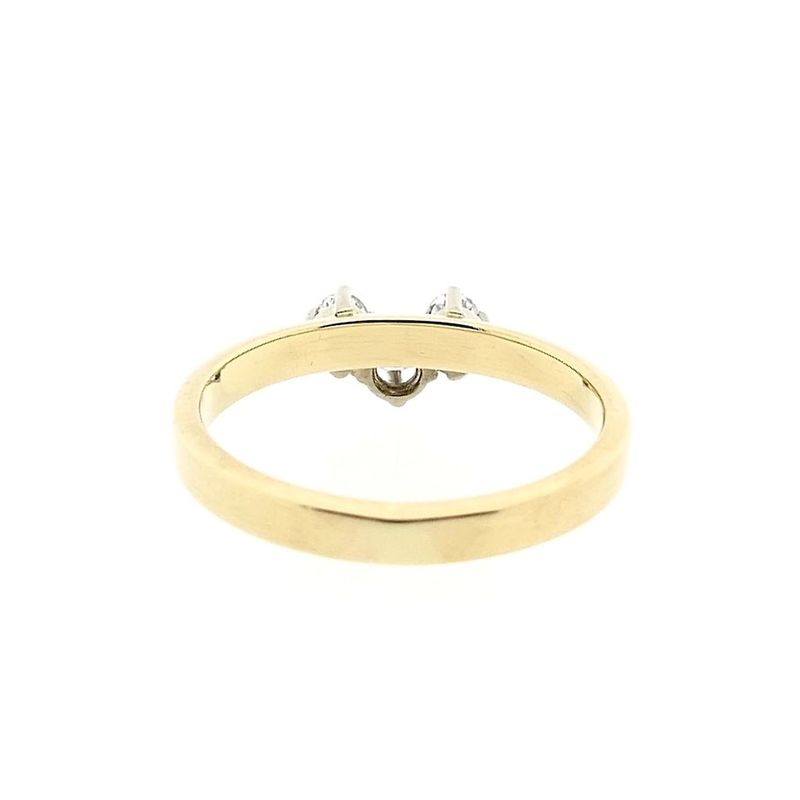 Image 4 of Gold ring with diamonds; 0.12 ct.