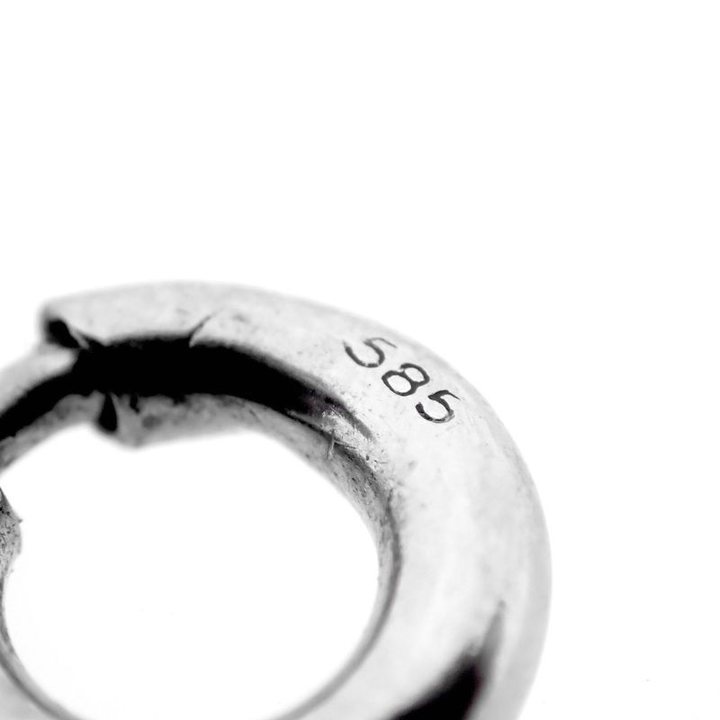 Image 10 of White gold Venetian necklace with pendant | 0.23 ct. diamond | 40 cm