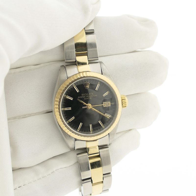 Image 15 of Rolex Datejust 26mm 6917; 18k gold/steel women's watch