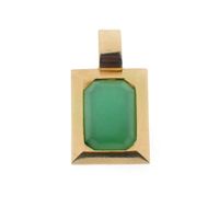 18 carat gold pendant with jade