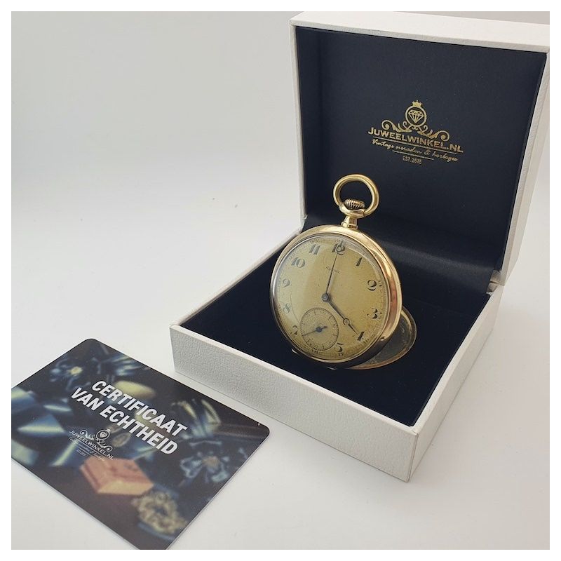 Image 4 of Alpina pocket watch; 14k gold