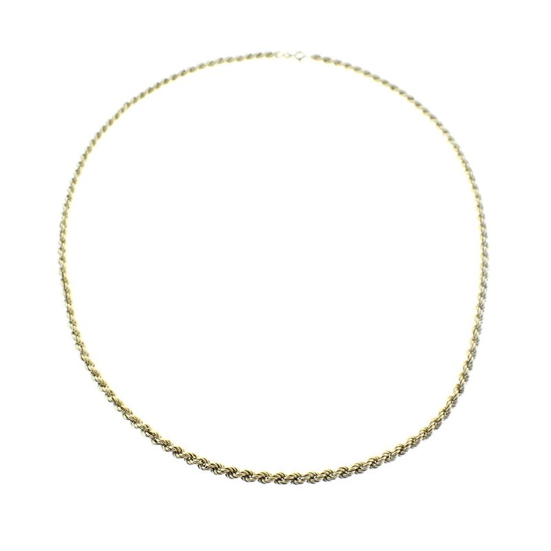 Image 5 of Gold long twisted link chain