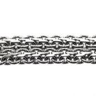 Image 4 of White gold French gourmet link bracelet