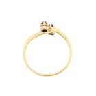 Image 2 of Golden toi et moi ring with diamond; 0,01 ct.