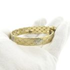 Image 9 of Two-tone gold floral link bracelet