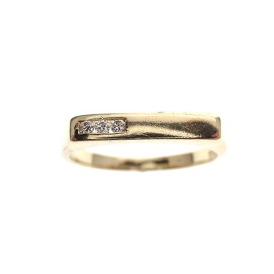 Image 2 of Gold subtle ring with diamonds | 0.03 ct.