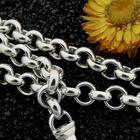 Image 2 of Silver robust jasseron link chain | 44 cm