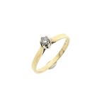 Image 1 of Gold solitaire ring with diamond; 0.10 ct.