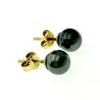 Image 2 of Gold stud earrings with hematite