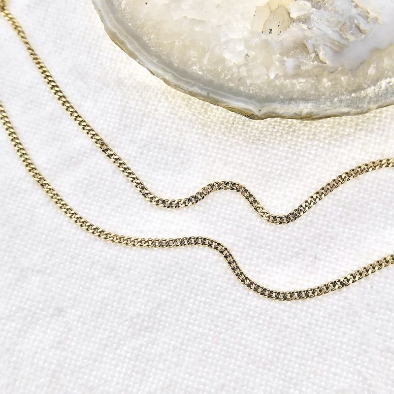 Image 2 of Gold gourmet link chain | 50 cm