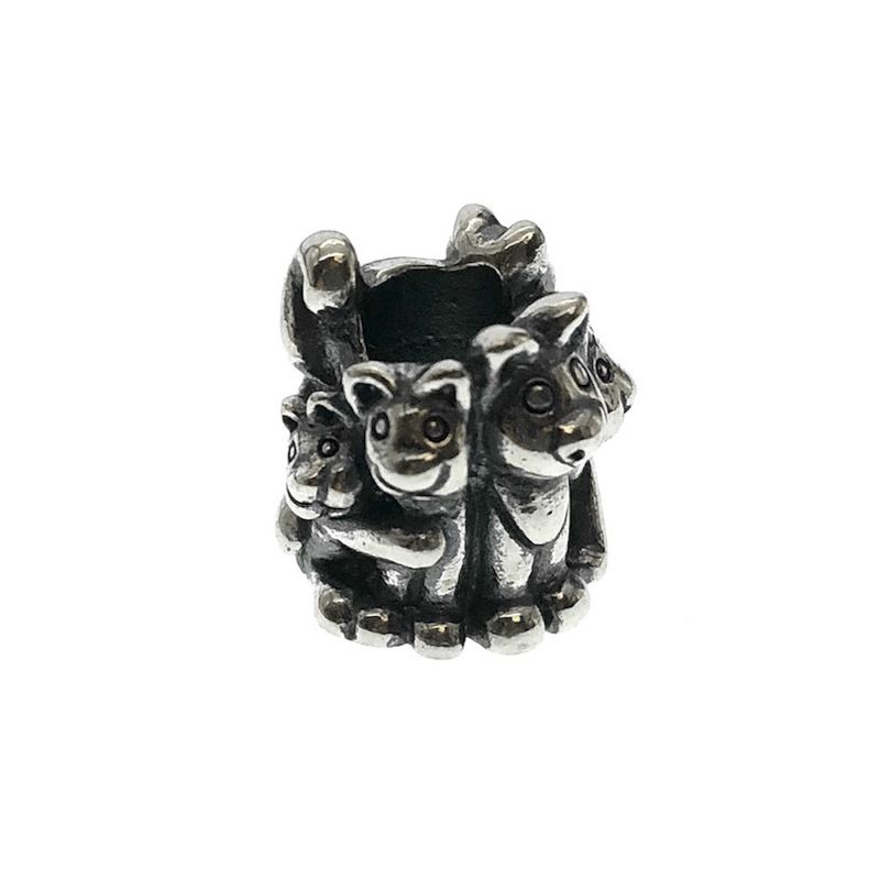 Image 1 of Trollbeads charm; Silver; Family of Kittens