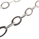 Image 6 of Silver ribbed anchor link chain | 70 cm