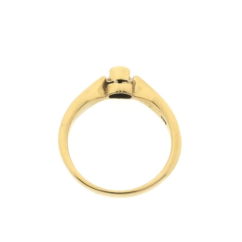 Image 3 of Gold solitaire ring with diamond; 0.17 ct.