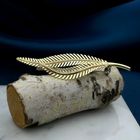Image 2 of Vintage gold feather brooch