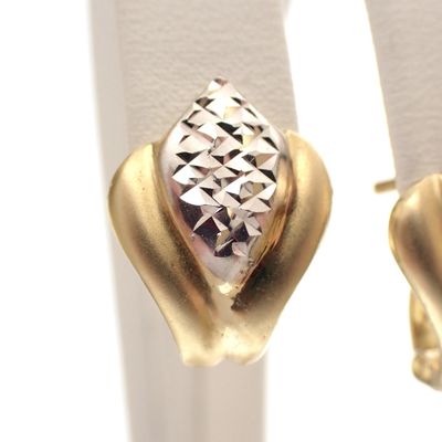 Image 2 of Bicolor gold fantasy stud earrings