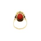 Image 6 of Vintage Gold Ring with Blood Coral
