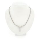 Image 1 of White gold necklace with pearl and diamond 0.05 ct.