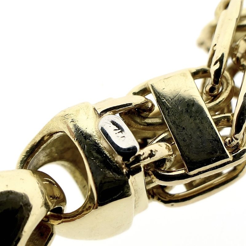 Image 6 of Gold magnum link bracelet with zirconia