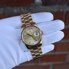 Image 28 of Rolex Day-Date 36mm 'Diamond Dial' 118238; 18k. Gold watch in full set
