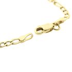 Afbeelding 4 van Gouden figaroschakel kinderarmband met graveerplaatje | 13 cm - 14,5 cm