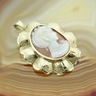 Image 2 of Vintage gold pendant with cameo
