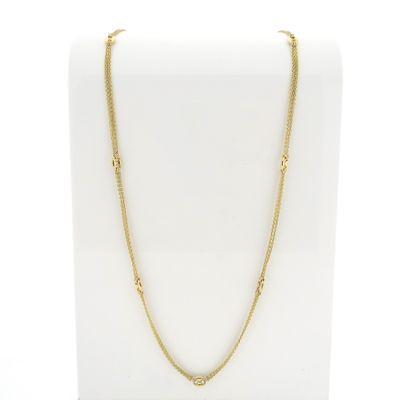 Image 1 of Gold long anchor link necklace