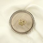 Image 2 of Gold earrings with peridot and diamond | 0.04 ct.