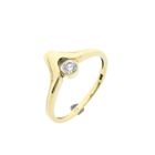 Image 1 of Gold ring with zirconia