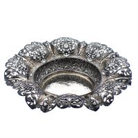 Vintage silver Djokja fruit bowl | Indonesian silverware